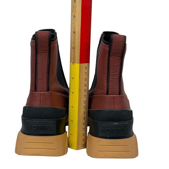 Sorel Brex Boot Chelsea Chunky 9.5 Waterproof Ankle Boots Red Cherry Women's NEW - Picture 5 of 10